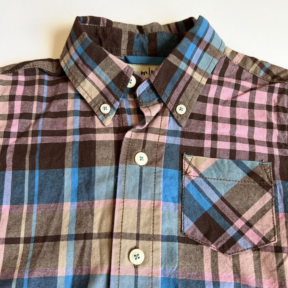 Mini Boden Plaid Button-Up 3-4Y - Picture 4 of 7
